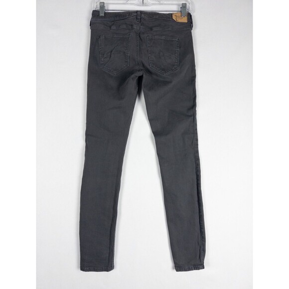 Abercrombie Fitch Neutral Jegging 2R Gray 26x25 Low Rise Dark Wash - Picture 4 of 7